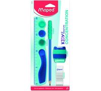 Maped – Juego 4 piezas Kidy Learn Concentration – Regla, tamaños de lápiz, grafito relajante