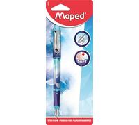 Maped Arctic - Pluma Estilográfica con Punta de Iridio, Escritura Suave y Fluida, Cuerpo Ergonómico con Diseño de Escamas, Pluma Escolar Recargable con Cartuchos Estándar, Material Escolar