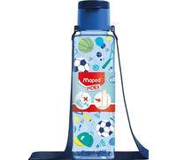 Maped - Botella Infantil de 500 ml con Correa para el Hombro, Diseño Deportivo de Pájaros, Botella de Plástico Ligera y Compacta para Excursiones y Colegio, Apertura Fácil Antigoteo