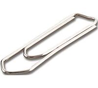 Maped - Caja de 1000 clips de letras niqueladas - 30 mm - Color: gris plateado - Caja de 1000 322230