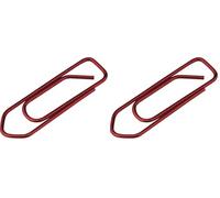 Maped - Clips de Oficina - Caja Abrefácil - 100 Unidades Galvanizadas - Tamaño de 25 mm - Clips para Papel en Colores Surtidos - Forma Terminada en Punta - Ideal para Señalar Líneas (Paquete de 2)