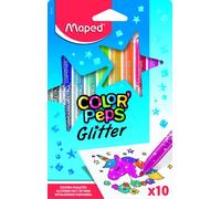 Maped Rotuladores Color'Peps Glitter – Alta opacidad, purpurina intensa, lavables – Pack 10