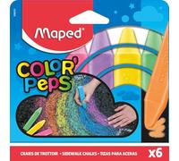 Maped Color Peps - Juego de 6 tizas vivos, fácil de limpiar