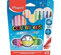Maped Color' Peps Long Life - Pack de 12 rotuladores con estuche de cartón