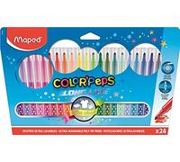 Maped Color' Peps Long Life - Pack de 24 rotuladores en estuche de cartón, Multicolor