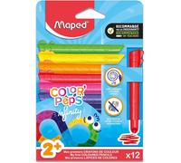 Maped Color'Peps Infinity Jumbo - Caja de 12 Lápices de Colores Infinitos (100% Mina), No Necesitan Sacapuntas, Lápices Triangulares Ergonómicos para Niños, Sin Residuos y de Larga Duración