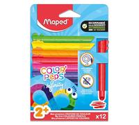 Maped Color'Peps Infinity Jumbo - Caja de 12 Lápices de Colores Infinitos (100% Mina), No Necesitan Sacapuntas, Lápices Triangulares Ergonómicos para Niños, Sin Residuos y de Larga Duración