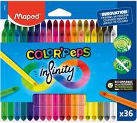 Maped color'peps infinity - pack de 36 lápices de colores infinitos (