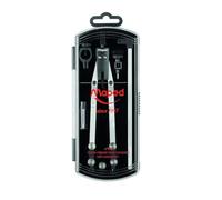 Maped - Compás de Precisión - Compás Técnico Bigotero con Alargadera - Ajuste Rápido - Incluye 1 Adaptador Bolígrafo, 1 Estuche de Minas, 1 Tuerca de Recambio y Alargador Externo de 140 mm