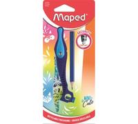 Maped: Compás Mini Cute, con lápiz y adaptador - azul
