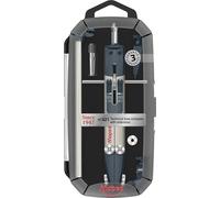 Maped - Compás Technical Metal con Alargador n.º 421 - Ajuste rápido mediante palanca - Tornillos micrométricos - Gama Since 1947 - Precisión y robustez - Estuche incluido - Garantía de 3 años