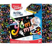 Maped CREATIV 846717 Puste BLOW PEN MAGIC - Juego de 35 plantillas de pulverización y pintura (incluye 5 lápices cambiantes de color, varios)