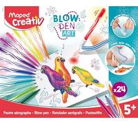 Maped Creativ Blow Art - BLOWPEN BASIC: Un kit completo para realizar dibujos asombrosos con efecto aerógrafo Cómoda caja de cartón para guardar, 846712