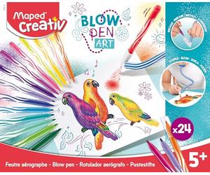 Maped Creativ Blow Art - BLOWPEN BASIC: Un kit completo para realizar dibujos asombrosos con efecto aerógrafo Cómoda caja de cartón para guardar, 846712