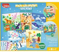 Maped Creativ - Kit de Mosaicos con Gomets para Niños, Incluye 12 Cuadros y 4000 Pegatinas Autoadhesivas, Juego de Manualidades Creativas a partir de 3 Años, Estuche Maxi