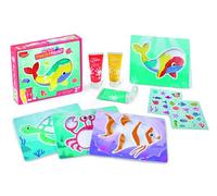 Maped Creativ My First Finger Paint - Kit de Pintura de Dedos Sensorial para niños +2 Años, Incluye Tubos de Pintura, Tarjetas para Decorar y Pegatinas, Actividad de Estimulación Temprana y Motricidad
