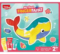 Maped Creativ My First Finger Paint - Kit de Pintura de Dedos Sensorial para niños +2 Años, Incluye Tubos de Pintura, Tarjetas para Decorar y Pegatinas, Actividad de Estimulación Temprana y Motricidad