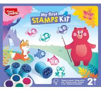 Maped Creativ Kit de sellos Mi primer set para niños +2 años, tarjetas ilustradas y tinta lavable