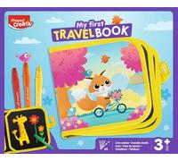 MAPED CREATIV My First Travel Book - Kit de dibujo y seguimiento nómada para niños pequeños - Páginas de pizarra reutilizables