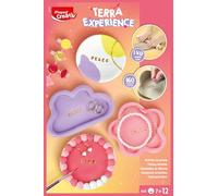 Maped Creativ Terra Experience Pottery Kit - Kit de Alfarería DIY para Niños +7 Años, Crea y Personaliza Tazas de Arcilla con Sellos y Herramientas, Actividad de Modelado Real con Guía Paso a Paso