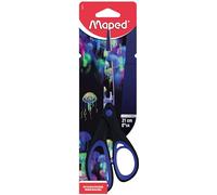 Maped Deepsea Paradise - Tijeras de 21 cm - Anillos cómodos con revestimiento suave - Cuchillas de acero inoxidable - Tijeras de oficina