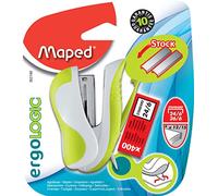 Maped Ergologic Soft Touch Mini Grapadora + 400 Grapas, Verde (352190)