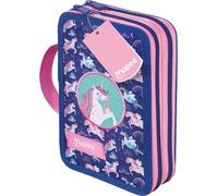 Maped Estuche de Unicornio Mágico de 2 Pisos - Plumier Completo con 38 Suministros Escolares Incluidos, Doble Compartimento con Cremallera Resistente, Organización Fácil y Diseño Colorido para Niñas