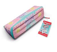 Maped - Estuche escolar con apertura XXL - Estuche personalizable reversible, con 1 lado para colorear - Gran apertura práctica - Estuche triangular de 22 x 6 cm - Estuche Pastel Marguerite