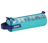 Maped Estuche Escolar Redondo Dragon, Portatodo Infantil con Escamas Brillantes y 1 Compartimento, Neceser de Poliéster Resistente para Niños, 22,5 x 7,5 cm