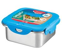Maped - Fiambrera de Acero Inoxidable para Alimentos - Colección Smiling Planet - Capacidad para 1 Litro - Color Azul - Tapa con 50% Plástico Reciclado - Cierre Antiderrames - Apto para Lavavajillas