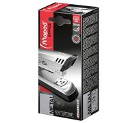Maped - Grapadora de Oficina - Advanced Metal Half Strip - Grapadora Manual - Función de Punteado y Claveteado - Grapas 24/6 y 26/6 - Profundidad de Grapado de 52 mm - Acabado Metálico