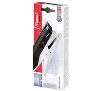 Maped Grapadora de oficina Essentials Metal Pinza 26/6 Negra - Compatible 24/6 y 26/6, 45 mm