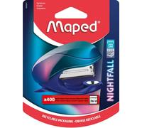 Maped - Grapadora de Oficina Manual - Nightfall Mini 26/6 - Compatible con Grapas 24/6 y 26/6 - Profundidad de Grapado de 29 mm - Incluye Función Quitagrapas, 404041