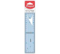 Maped - Regla escolar - Herramienta de trazado 2 en 1 - Regla 20 cm y escuadra 45° y 60° - Regla + escuadra irrompible - Facilita las perpendiculares y simétricas