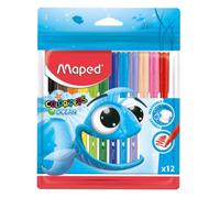 MAPED: Juego de rotuladores lavables Color Peps Ocean, 2 mm - 12 unidades