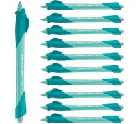 Maped Kidy Learn - Lote de 12 Bolígrafos Borrables de Tiburón, Diseño Ergonómico para Aprendizaje de Escritura, Bolígrafos Recargables con Goma Integrada, Pack Escolar para Primaria y Academias