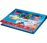 Maped - Kit de Coloreado de 100 Piezas - Estuche Portátil - 36 Rotuladores Lavables, 36 Lápices de Colores, 24 Ceras, 1 Rotulador Brush, 1 Lápiz de Grafito, 1 Goma de Borrar y 1 Sacapuntas