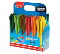 Maped - Lápices de Colores - Colección Color'Peps Infinity - Estuche de 72 Unidades - Duran 10 Veces Más - Sin Necesidad de Afilar - Agarre Triangular Ergonómico - 0% Desperdicio 100% ECO