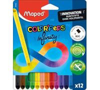 Maped - Lápices de colores innovadores Color'Peps Infiniity - 100% lápices de colores - sin revestimiento de madera - no es necesario afilar - 100% utilizables