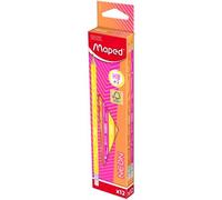Maped: Lápiz de grafito Black Peps Neon con goma, HB - paquete de 12 unidades