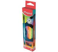 Maped: Lápiz grafito triangular Black Peps Energy con borrador, HB - 12 unidades.