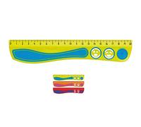 MAPED Lot de 3 Règles plate Kidy Grip Plastique 20 cm Coloris Aléatoire
