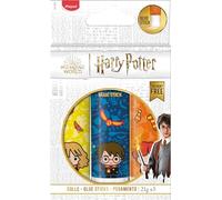 Maped - Lote de 3 varillas de pegamento de 21 g - Tubo de pegamento Harry Potter, Hermione Granger & Ron Weasley - Pegamento escolar no tóxico - Licencia oficial de Harry Potter