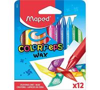 Maped m861011 - Cera rotuladores color peps Wax, 12 unidades)