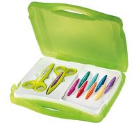 Maped - Tijeras para Niños - Maleta con 2 Monturas de Tijeras para Recortes Creativos - Incluye 10 Juegos de Cuchillas Intercambiables - Tijeras Infantiles para Crear Divertidas Formas