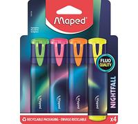 Maped - Marcador de texto, rotulador NIGHTFALL - 4 marcadores