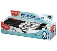 Maped Marker'Peps - Rotuladores de pizarra y cuadros blancos - Marcadores no permanentes - Punta media de 1,5 mm - Negro