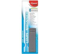 Maped - Material de Oficina - Ergologic - Lupa Regleta - Aumento de Lentes x 3 - 25 cm de Ancho - Localizador para Facilitar la Lectura - incluye Estuche de Protección