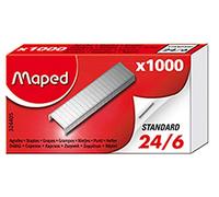 Maped - Material de Oficina - Grapas 24/6 en Caja Compacta - 1000 Unidades - Sistema para Comprobar Compatibilidad con Grapadora - Resultados Profesionales