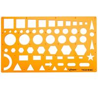 Maped - Material Escolar - Especiales e Ingeniosos - Plantilla Normographe - Ideal para el Trazado de Mapas y Esquemas - Diferentes Figuras - Diseño Anti Golpes